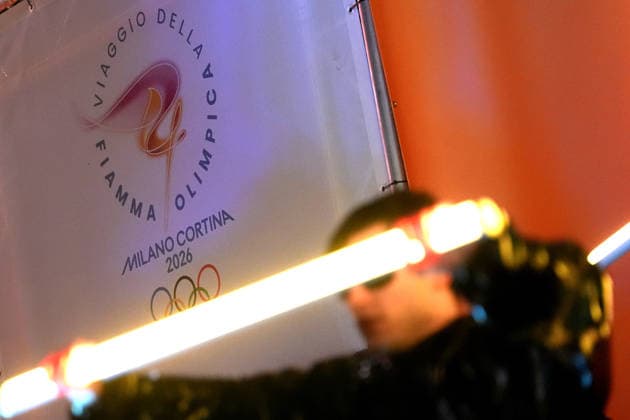 A moment of the arrival of the Olympic torch in Bergamo , north Italy - Saturday , February 02 , 2026. - Soccer .  Copyright: xSpada LaPressex
