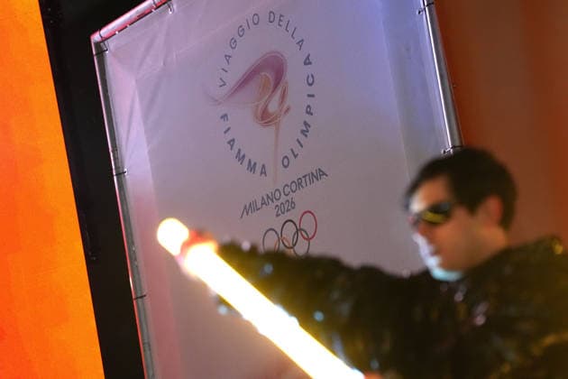 A moment of the arrival of the Olympic torch in Bergamo , north Italy - Saturday , February 02 , 2026. - Soccer .  Copyright: xSpada LaPressex