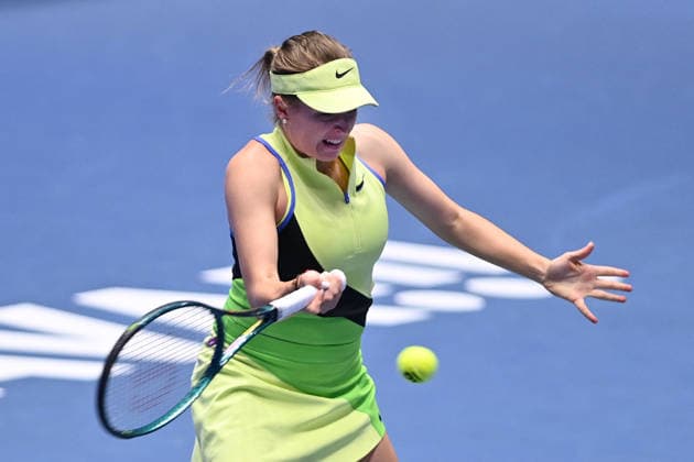 Linda Fruhvirtova from Czechia in action during match against Mona Barthel from Germany within the WTA, Tennis Damen women s tennis tournament Ostrava Open, on February 2, 2026, in Ostrava, Czech Republic. (CTKxPhoto JaroslavxOzana) CTKPhotoP2026020208234  CTKPhotoP2026020208234