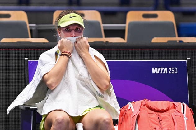 Linda Fruhvirtova from Czechia is seen during match against Mona Barthel from Germany within the WTA, Tennis Damen women s tennis tournament Ostrava Open, on February 2, 2026, in Ostrava, Czech Republic. (CTKxPhoto JaroslavxOzana) CTKPhotoP2026020208313  CTKPhotoP2026020208313