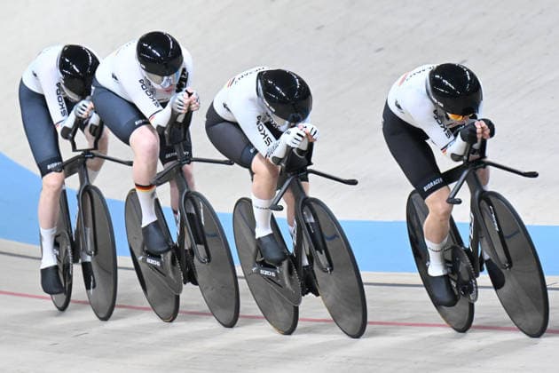 02-02-2026 European Championships Elite Women Track; Giornata 02; 2026, Germany; Kloger, Mieke; Klein, Lisa; Sussemilch, Laura; Brausse, Franziska; Konya - Velodrom; 