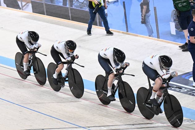 02-02-2026 European Championships Elite Women Track; Giornata 02; 2026, Germany; Kloger, Mieke; Klein, Lisa; Sussemilch, Laura; Brausse, Franziska; Konya - Velodrom; 