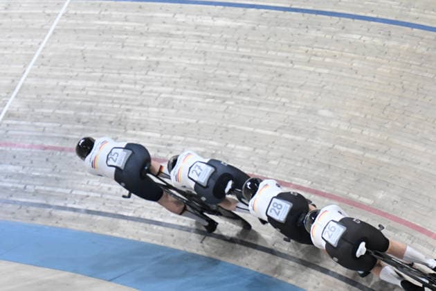 02-02-2026 European Championships Elite Women Track; Giornata 02; 2026, Germany; Kloger, Mieke; Klein, Lisa; Sussemilch, Laura; Brausse, Franziska; Konya - Velodrom; 