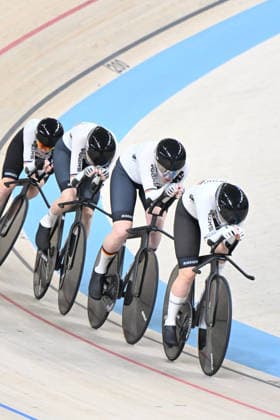 02-02-2026 European Championships Elite Women Track; Giornata 02; 2026, Germany; Kloger, Mieke; Klein, Lisa; Sussemilch, Laura; Brausse, Franziska; Konya - Velodrom; 