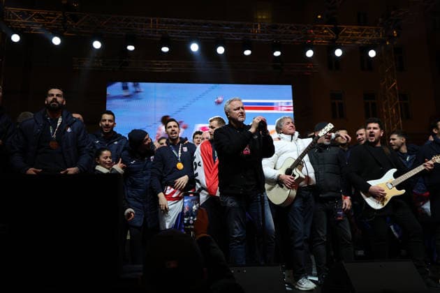 Zagreb, 02.02.2026. - The Croatian national handball team was welcomed at Ban Jelacic Square after winning the bronze medal at the European Championship, EM, Europameisterschaft  2S6A7249.JPG