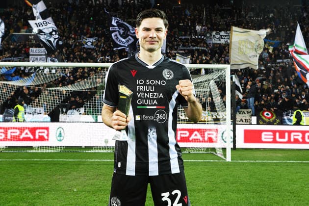 Udinese s Jurgen Ekkelenkamp during the Serie A soccer match between Udinese and Roma at the Bluenergy Stadium in Udine, north east Italy - Monday, February 02,2026 - soccer  Copyright: xAndreaxBressanutti LaPressex