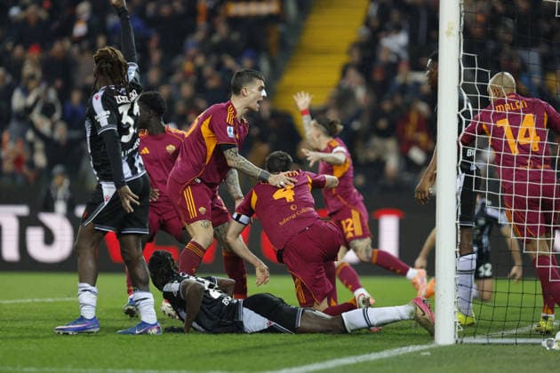 CALCIO - Serie A - Udinese Calcio vs AS Roma Roma s BRYAN CRISTANTE during the Italian Serie A ENILIVE 2025 26 football match between Udinese and Roma at Bluenergy Stadium on February 2th, 2026, Udine, Italy Udine Italy  Copyright: xIPAxSport ABACAx