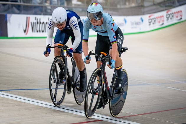 KOPECKY Lotte, BERTEAU Victoire UEC Track Cycling European Championships Konya 2026 KOPECKY Lotte BEL Belgium BERTEAU Victoire FRA France Landscape horizontal Landscape Event Event UEC Track Cycling European Championships 2026 Category Category Cycling Track Cycling European Championships Location Location Asia Turkey Türkiye Konya Discipline Elimination Race Category Elite Women Distance m Date Date 02 02 2026 Monday Day 2