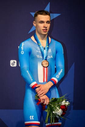 PETERKA David UEC Track Cycling European Championships Konya 2026 PETERKA David CZE Czech Republic Third Place Award Ceremony Medal Ceremony Podium Portrait Portrait Portrait Event Event UEC Track Cycling European Championships 2026 Category Category Cycling Track Cycling European Championships Location Location Asia Turkey Türkiye Konya Discipline Individual Time Trail Category Elite Men Distance 1000 m Date Date 02 02 2026 Monday Day 2