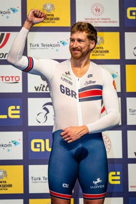 TRUMAN Joseph UEC Track Cycling European Championships Konya 2026 TRUMAN Joseph GBR Great Britain Winner First Place Award Ceremony Medal Ceremony Podium Portrait Portrait Portrait Event Event UEC Track Cycling European Championships 2026 Category Category Cycling Track Cycling European Championships Location Location Asia Turkey Türkiye Konya Discipline Individual Time Trail Category Elite Men Distance 1000 m Date Date 02 02 2026 Monday Day 2
