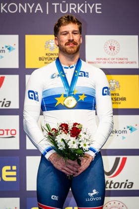 TRUMAN Joseph UEC Track Cycling European Championships Konya 2026 TRUMAN Joseph GBR Great Britain Winner First Place Award Ceremony Medal Ceremony Podium Portrait Portrait Portrait Event Event UEC Track Cycling European Championships 2026 Category Category Cycling Track Cycling European Championships Location Location Asia Turkey Türkiye Konya Discipline Individual Time Trail Category Elite Men Distance 1000 m Date Date 02 02 2026 Monday Day 2