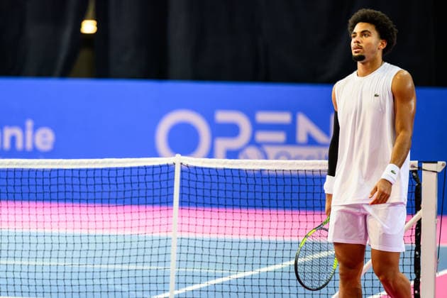 February 2, 2026, Perols, Montpellier, Occitanie, France: Arthur FILS of France warms-up at Open dÃ¢â‚¬â ¢Occitanie on February 2, 2026, at Sud de France Arena in Montpellier, France. Perols, Montpellier France - ZUMAc313 20260202_zsp_c313_010 Copyright: xFaresxChafaix