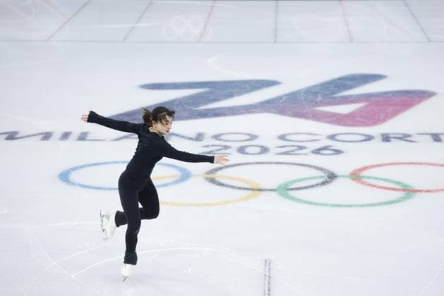 Milan Cortina Olympics Kaori Sakamoto of Japan takes part in an official training session for Figure skating, Eiskunstlauf in Milan on Feb. 2, 2026, ahead of the Milan Cortina Olympics.  A14AA0005241256P