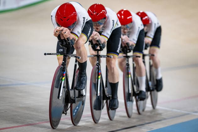 LETH Norman Lasse, MADSEN Rodenberg Frederik, PEDERSEN Lund Rasmus, HANSEN Aagaard Tobias UEC Track Cycling European Championships Konya 2026 LETH Norman Lasse MADSEN Rodenberg Frederik PEDERSEN Lund Rasmus HANSEN Aagaard Tobias DEN Denmark Landscape horizontal Landscape Event Event UEC Track Cycling European Championships 2026 Category Category Cycling Track Cycling European Championships Location Location Asia Turkey Türkiye Konya Discipline Team Pursuit Category Elite Men Distance 4000 m Date Date 02 02 2026 Monday Day 2