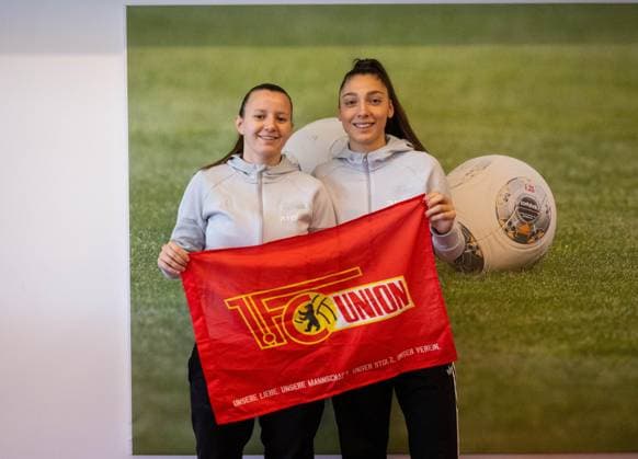 Soccer, Women, Season 2025 2026, Google Pixel Womens Bundesliga, 1 FC Union Berlin, Media round with Hannah Eurlings l , 1 Women 1 FC Union and Amber Tysiak 1 Women 1 FC Union , 03 02 2026, Copyright: xMatthiasxKochx