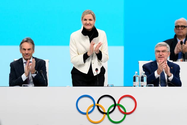 260203 IOC President Kirsty Coventry and former IOC president Thomas Bach at a IOC Session during day -3 of the 2026 Winter Olympics on February 3, 2026 in Milan. Photo: Carl Sandin BILDBYRAN kod CS CS0844 Olympic Games, Olympische Spiele, Olympia, OS olympics winter olympics os ol olympiska spel vinter-os olympiske leker milano cortina 2026 milan cortina 2026 milano cortina 2026 olympic games milano cortina 2026 winter olympic games milano cortina-os milano cortina-ol vinter-ol -3 Internationella olympiska kommittÃ n International Olympic Committee bbeng jubel *** 260203 IOC President Kirsty Coventry and former IOC president Thomas Bach at an IOC Session during day 3 of the 2026 Winter Olympics on February 3, 2026 in Milan Photo Carl Sandin BILDBYRAN code CS CS0844 olympic games olympics winter olympics os ol olympic games winter os olympic games milano cortina 2026 milan cortina 2026 milano cortina 2026 olympic games milano cortina 2026 winter olympic games milano cortina os milano cortina ol winter ol 3 International Olympic Committee bbeng jubel  Copyright: CARLxSANDIN BB260203CS009