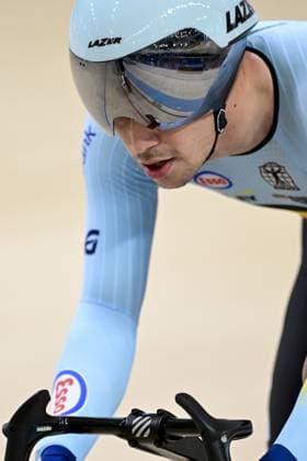Belgian Noah Vandenbranden pictured in action during the men s Scratch qualifications on day 3 of the 2026 UEC Track Elite European Championships, in Konya, Turkey, Tuesday 03 February 2026. The European Championships take place from 01 to 05 February 2026. DIRKxWAEM  x160683299x