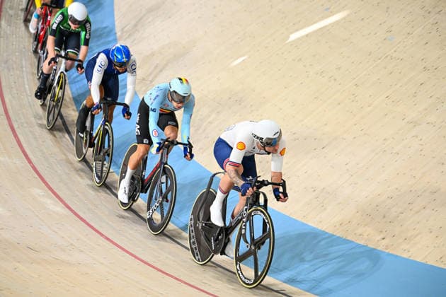 2026 UEC Track Elite European Championships Picture by Olly Hassell SWpix.com - 03 02 2026 - Cycling - 2026 UEC Track Elite European Championships - Konya Velodrome, Konya, Türkiye - Men s Scratch Race Qualifying - William Tidball (Great Britain) Copyright: x xSWpix.comx(t axPhotographyxHubxLtd)xOllyxHassell SWpix.comx SWP-3177-0472