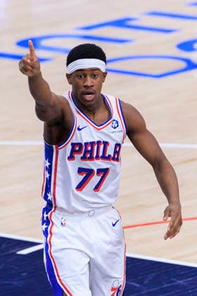 February 2, 2026, Inglewood, California, USA: VJ Edgecombe 77 of the Philadelphia 76ers contests a call during their regular season NBA, Basketball Herren, USA game against the Los Angeles Clippers on Monday February 2, 2026 at Intuit Dome in Inglewood, California. Clippers lose to 76ers, 113-128. ARIANA RUIZ PI Inglewood USA - ZUMAp124 20260202_zaa_p124_016 Copyright: xArianaxRuizx