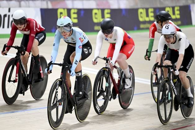 Belgian Shari Bossuyt pictured in action during the women s Omnium I scratch race at day 3 of the 2026 UEC Track Elite European Championships, in Konya, Turkey, Tuesday 03 February 2026. The European Championships take place from 01 to 05 February 2026. DIRKxWAEM  x160701252x