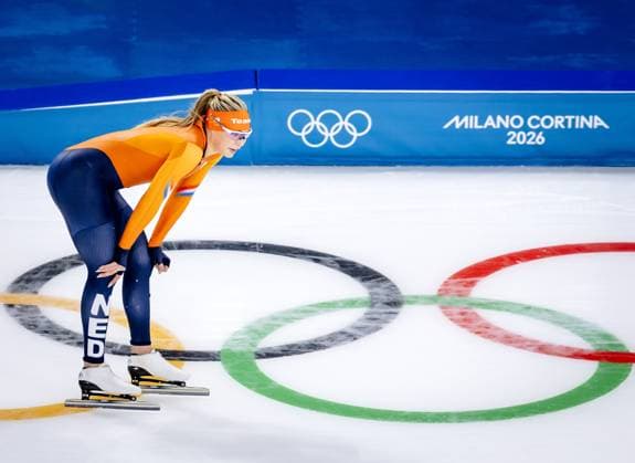 MILAN - Jutta Leerdam during a training session at Milano Ice Park. The speed skaters are preparing for their participation in the Winter Olympics. SEM VAN DER WAL ANP xVIxANPxSportx xxANPxIVx 549529243 originalFilename: 549529243.jpg