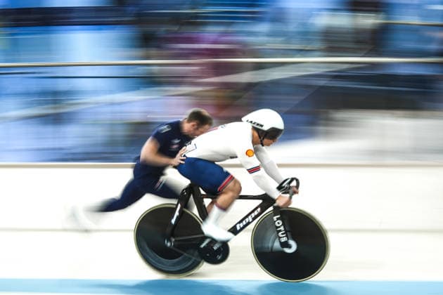 2026 UEC Track cycling, Rad, Radsport, Bahnrad, Bahn European Championships KONYA, TURKIYE - FEBRUARY 3: Cyclists compete in the men’s sprint race during the third day of the 2026 UEC Track Cycling European Championships organized by the Turkish Cycling Federation and the European Cycling Union at the Konya Olympic Velodrome in Konya, Turkiye, on February 3, 2026. Dilara Irem Sancar Anadolu Konya Turkey. Editorial use only. Please get in touch for any other usage.  Copyright: x2026xAnadoluxDilaraxIremxSancarx