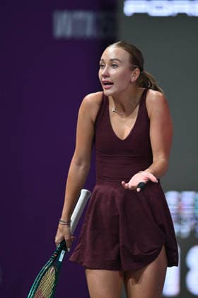 Transylvania Open 2026 - WTA, Tennis Damen 250 Tournament - Day 4 - Anastasia Potapova v Lucia Bronzetti Anastasia Potapova of Austria competes in the first round of the Transylvania Open 2026, a WTA250 Tournament, against Lucia Bronzetti of Italy, at BT Arena in Cluj-Napoca, Romania, on February 23, 2026. Alex Nicodim Imago Images Copyright: xAlexxNicodimx