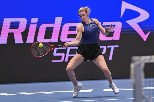 Lucie Havlickova from Czechia in action during match against Katie Boulter from Britain within the WTA, Tennis Damen women s tennis tournament Ostrava Open, on February 3, 2026, in Ostrava, Czech Republic. (CTKxPhoto JaroslavxOzana) CTKPhotoP2026020304663  CTKPhotoP2026020304663