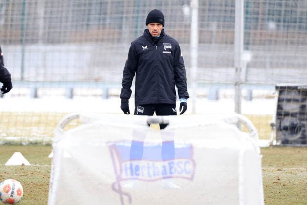 DEU, DFL, 2 FBL Hertha BSC, Training, 03 02 2026, Sportforum, Berlin, DEU, DFL, 2 FBL Hertha BSC, Training, im Bild Josip Brekalo Hertha BSC Berlin 7 , DFL regulations prohibit any use of Photographs as image sequences and or quasi video nordphotoxGmbHx xEngler nph00076