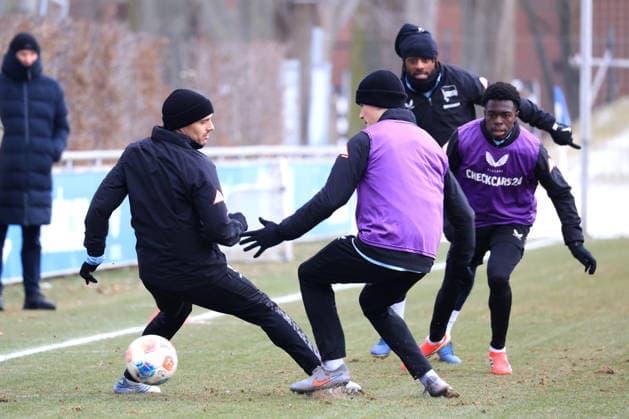 DEU, DFL, 2 FBL Hertha BSC, Training, 03 02 2026, Sportforum, Berlin, DEU, DFL, 2 FBL Hertha BSC, Training, im Bild Josip Brekalo Hertha BSC Berlin 7 , DFL regulations prohibit any use of Photographs as image sequences and or quasi video nordphotoxGmbHx xEngler nph00076