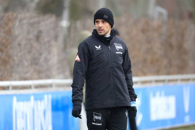 DEU, DFL, 2 FBL Hertha BSC, Training, 03 02 2026, Sportforum, Berlin, DEU, DFL, 2 FBL Hertha BSC, Training, im Bild Josip Brekalo Hertha BSC Berlin 7 , DFL regulations prohibit any use of Photographs as image sequences and or quasi video nordphotoxGmbHx xEngler nph00076
