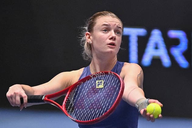 Lucie Havlickova from Czechia in action during match against Katie Boulter from Britain within the WTA, Tennis Damen women s tennis tournament Ostrava Open, on February 3, 2026, in Ostrava, Czech Republic. (CTKxPhoto JaroslavxOzana) CTKPhotoP2026020304706  CTKPhotoP2026020304706