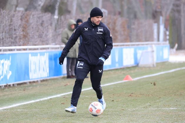 DEU, DFL, 2 FBL Hertha BSC, Training, 03 02 2026, Sportforum, Berlin, DEU, DFL, 2 FBL Hertha BSC, Training, im Bild Josip Brekalo Hertha BSC Berlin 7 , DFL regulations prohibit any use of Photographs as image sequences and or quasi video nordphotoxGmbHx xEngler nph00076