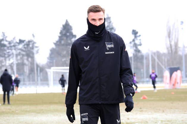 DEU, DFL, 2 FBL Hertha BSC, Training, 03 02 2026, Sportforum, Berlin, DEU, DFL, 2 FBL Hertha BSC, Training, im Bild Niklas Kolbe Hertha BSC Berlin 27 DFL regulations prohibit any use of Photographs as image sequences and or quasi video nordphotoxGmbHx xEngler nph00076