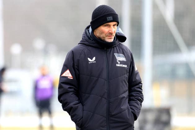 DEU, DFL, 2 FBL Hertha BSC, Training, 03 02 2026, Sportforum, Berlin, DEU, DFL, 2 FBL Hertha BSC, Training, im Bild Cheftrainer Stefan Leitl Hertha BSC Berlin DFL regulations prohibit any use of Photographs as image sequences and or quasi video nordphotoxGmbHx xEngler nph00076