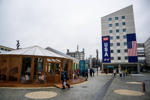 260203 The building of team USA at the Milan Olympic Village during day -3 of the 2026 Winter Olympics on February 3, 2026 in Milan. Photo: Joel Marklund BILDBYRAN kod JM JM0780 bbeng Olympic Games, Olympische Spiele, Olympia, OS olympics winter olympics os ol olympiska spel vinter-os olympiske leker milano cortina 2026 milan cortina 2026 milano cortina 2026 olympic games milano cortina 2026 winter olympic games milano cortina-os milano cortina-ol vinter-ol os-by flagga flag *** 260203 The building of team USA at the Milan Olympic Village during day 3 of the 2026 Winter Olympics on February 3, 2026 in Milan Photo Joel Marklund BILDBYRAN kod JM JM0780 bbeng olympic games olympics winter olympics os ol olympiska spel vinter os olympiske leker milano cortina 2026 milan cortina 2026 milano cortina 2026 olympic games milano cortina 2026 winter olympic games milano cortina os milano cortina ol winter ol os by flag flag  Copyright: JOELxMARKLUND BB260203JM073