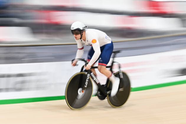 2026 UEC Track Elite European Championships Picture by Olly Hassell SWpix.com - 03 02 2026 - Cycling - 2026 UEC Track Elite European Championships - Konya Velodrome, Konya, Türkiye - Men s Sprint Qualifying - Harry Ledingham-Horn (Great Britain) Copyright: x xSWpix.comx(t axPhotographyxHubxLtd)xOllyxHassell SWpix.comx SWP-3177-0477