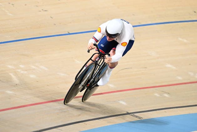 2026 UEC Track Elite European Championships Picture by Olly Hassell SWpix.com - 03 02 2026 - Cycling - 2026 UEC Track Elite European Championships - Konya Velodrome, Konya, Türkiye - Men s Sprint Qualifying - Matthew Richardson (Great Britain) Copyright: x xSWpix.comx(t axPhotographyxHubxLtd)xOllyxHassell SWpix.comx SWP-3177-0482