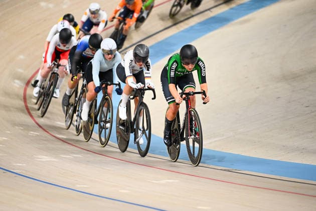 2026 UEC Track Elite European Championships Picture by Olly Hassell SWpix.com - 03 02 2026 - Cycling - 2026 UEC Track Elite European Championships - Konya Velodrome, Konya, Türkiye - Women s Omnium Scratch Race 1 4 - Aoife O™Brien (Ireland) Copyright: x xSWpix.comx(t axPhotographyxHubxLtd)xOllyxHassell SWpix.comx SWP-3177-0489
