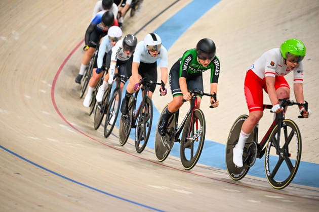 2026 UEC Track Elite European Championships Picture by Olly Hassell SWpix.com - 03 02 2026 - Cycling - 2026 UEC Track Elite European Championships - Konya Velodrome, Konya, Türkiye - Women s Omnium Scratch Race 1 4 - Aoife O™Brien (Ireland) Copyright: x xSWpix.comx(t axPhotographyxHubxLtd)xOllyxHassell SWpix.comx SWP-3177-0490