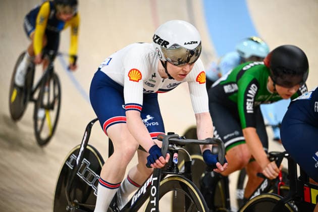 2026 UEC Track Elite European Championships Picture by Olly Hassell SWpix.com - 03 02 2026 - Cycling - 2026 UEC Track Elite European Championships - Konya Velodrome, Konya, Türkiye - Women s Omnium Scratch Race 1 4 - Anna Morris (Great Britain) Copyright: x xSWpix.comx(t axPhotographyxHubxLtd)xOllyxHassell SWpix.comx SWP-3177-0493