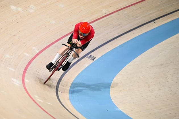 2026 UEC Track Elite European Championships Picture by Olly Hassell SWpix.com - 03 02 2026 - Cycling - 2026 UEC Track Elite European Championships - Konya Velodrome, Konya, Türkiye - Men s Individual Pursuit Qualifying - Conrad Haugsted (Denmark) Copyright: x xSWpix.comx(t axPhotographyxHubxLtd)xOllyxHassell SWpix.comx SWP-3177-0512
