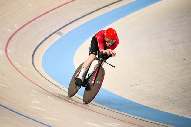 2026 UEC Track Elite European Championships Picture by Olly Hassell SWpix.com - 03 02 2026 - Cycling - 2026 UEC Track Elite European Championships - Konya Velodrome, Konya, Türkiye - Men s Individual Pursuit Qualifying - Conrad Haugsted (Denmark) Copyright: x xSWpix.comx(t axPhotographyxHubxLtd)xOllyxHassell SWpix.comx SWP-3177-0513