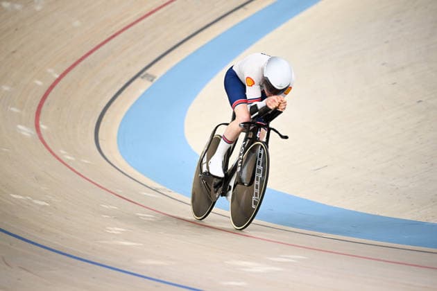 2026 UEC Track Elite European Championships Picture by Olly Hassell SWpix.com - 03 02 2026 - Cycling - 2026 UEC Track Elite European Championships - Konya Velodrome, Konya, Türkiye - Men s Individual Pursuit Qualifying - Matthew Bostock (Great Britain) Copyright: x xSWpix.comx(t axPhotographyxHubxLtd)xOllyxHassell SWpix.comx SWP-3177-0520