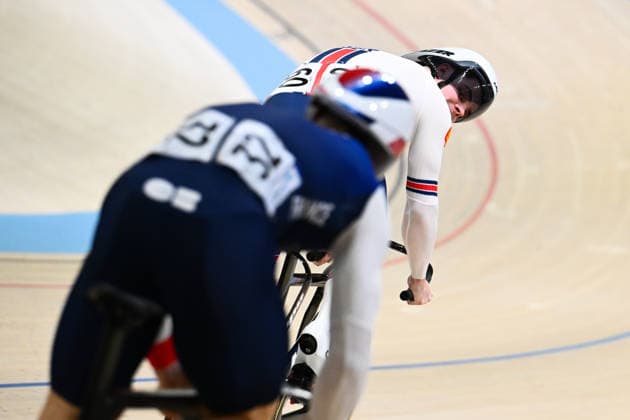 2026 UEC Track Elite European Championships Picture by Olly Hassell SWpix.com - 03 02 2026 - Cycling - 2026 UEC Track Elite European Championships - Konya Velodrome, Konya, Türkiye - Men s Sprint 1 8 Finals - Harry Ledingham-Horn (Great Britain) Copyright: x xSWpix.comx(t axPhotographyxHubxLtd)xOllyxHassell SWpix.comx SWP-3177-0527