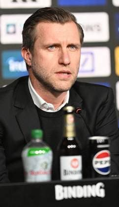 03.02.2026 xhpx Frankfurt am Main, Deutsche Bank Park Bundesliga Saison 2025 2026 Pressekonferenz zur Vorstellung des neuen Trainers von Eintracht Frankfurt Albert Riera Bild zeigt: Eintracht Frankfurt Sportvorstand Markus Krösche DFL DFB REGULATIONS PROHIBIT ANY USE OF PHOTOGRAPHS AS IMAGE SEQUENCES AND OR QUASI-VIDEO. *** 03 02 2026 xhpx Frankfurt am Main, Deutsche Bank Park Bundesliga season 2025 2026 Press conference for the presentation of the new coach of Eintracht Frankfurt Albert Riera Picture shows Eintracht Frankfurt sports director Markus Krösche DFL DFB REGULATIONS PROHIBIT ANY USE OF PHOTOGRAPHS AS IMAGE SEQUENCES AND OR QUASI VIDEO