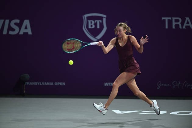 Transylvania Open 2026 - WTA, Tennis Damen 250 Tournament - Day 4 - Lucia Bronzetti v Anastasia Potapova Anastasia Potapova of Austria competes in the first round of the Transylvania Open 2026, a WTA250 Tournament, against Lucia Bronzetti of Italy, at BT Arena in Cluj-Napoca, Romania, on February 23, 2026. Cluj Napoca Romania  Copyright: xAlexxNicodimx originalFilename:nicodim-transylv260203_npH86.jpg