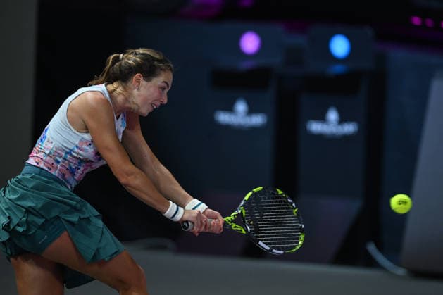 Transylvania Open 2026 - WTA, Tennis Damen 250 Tournament - Day 4 - Lucia Bronzetti v Anastasia Potapova Lucia Bronzetti of Italy competes in the first round of the Transylvania Open 2026, a WTA250 Tournament, against Anastasia Potapova of Austria, at BT Arena in Cluj-Napoca, Romania, on February 23, 2026. Cluj Napoca Romania  Copyright: xAlexxNicodimx originalFilename:nicodim-transylv260203_nphoT.jpg