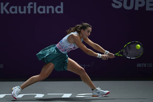 Transylvania Open 2026 - WTA, Tennis Damen 250 Tournament - Day 4 - Lucia Bronzetti v Anastasia Potapova Lucia Bronzetti of Italy competes in the first round of the Transylvania Open 2026, a WTA250 Tournament, against Anastasia Potapova of Austria, at BT Arena in Cluj-Napoca, Romania, on February 23, 2026. Cluj Napoca Romania  Copyright: xAlexxNicodimx originalFilename:nicodim-transylv260203_npXvx.jpg