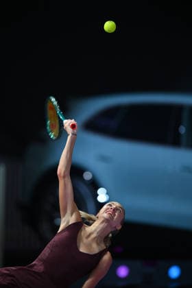 Transylvania Open 2026 - WTA, Tennis Damen 250 Tournament - Day 4 - Lucia Bronzetti v Anastasia Potapova Anastasia Potapova of Austria competes in the first round of the Transylvania Open 2026, a WTA250 Tournament, against Lucia Bronzetti of Italy, at BT Arena in Cluj-Napoca, Romania, on February 23, 2026. Cluj Napoca Romania  Copyright: xAlexxNicodimx originalFilename:nicodim-transylv260203_npPsh.jpg
